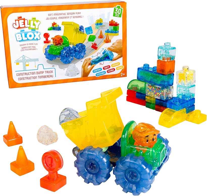 Jelly Blox Construction Preschool Ouch Free Dump Truck Set
