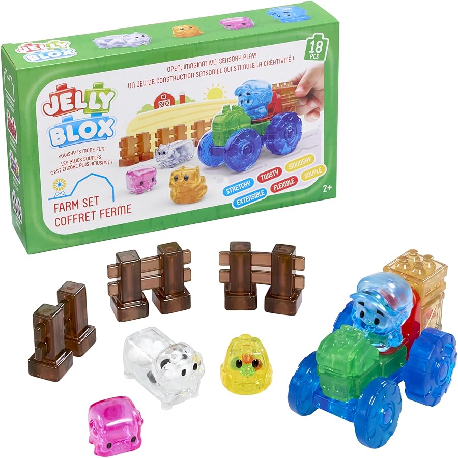 Jelly Blox Preschool Building Ouch Free Farm Set