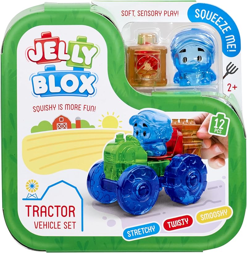 Jelly Blox Preschool Building Ouch Free Tractor Set